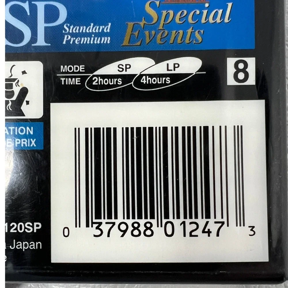 Panasonic 8mm Video Tape SP 120 Standard‎ Premium Special Events New Sealed